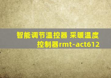 智能调节温控器 采暖温度控制器rmt-act612